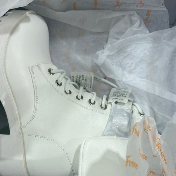 Forever 21 White Combat Boots - Picture 6 of 8